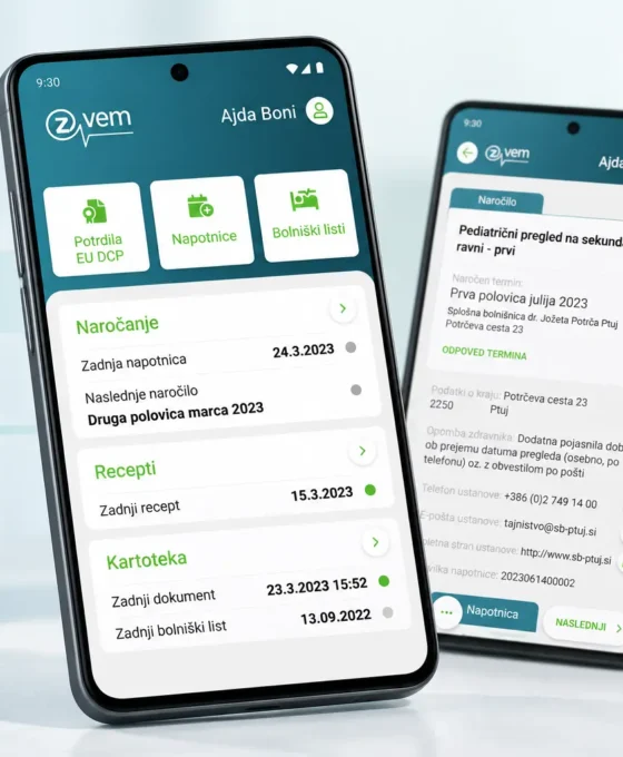 Aplikacija zVEM na Androidu – napotnice, recepti, naročanje in bolniški listi