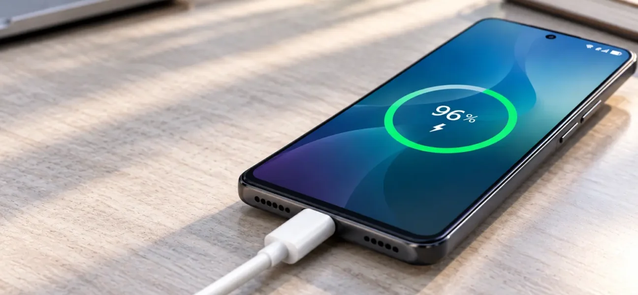 ALT: Android telefon med polnjenjem prek kabla USB-C