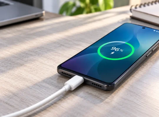 ALT: Android telefon med polnjenjem prek kabla USB-C