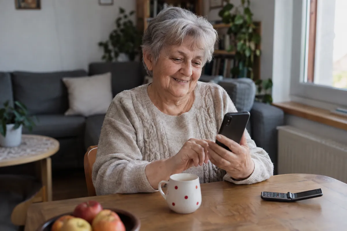 Telefon za starejše 2026: pametni telefon ali telefon na tipke