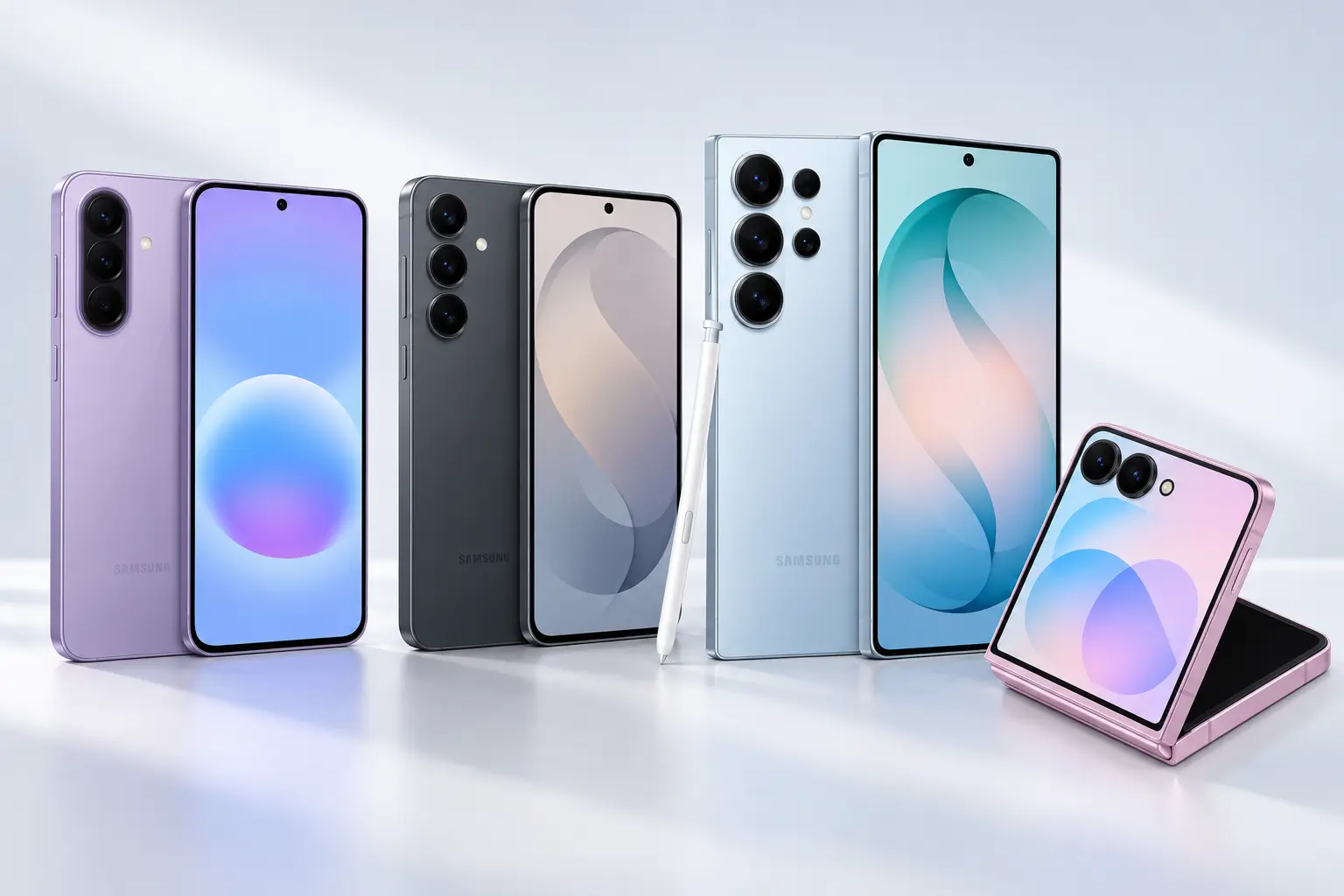 Samsung telefoni 2026 – Galaxy A57 5G, Galaxy S26 FE, Galaxy S26 Ultra in Galaxy Z Flip8